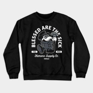 Vintage Cartoon Plague Doctor - Blessed Are The Sick - Occult - Goth Metal Crewneck Sweatshirt